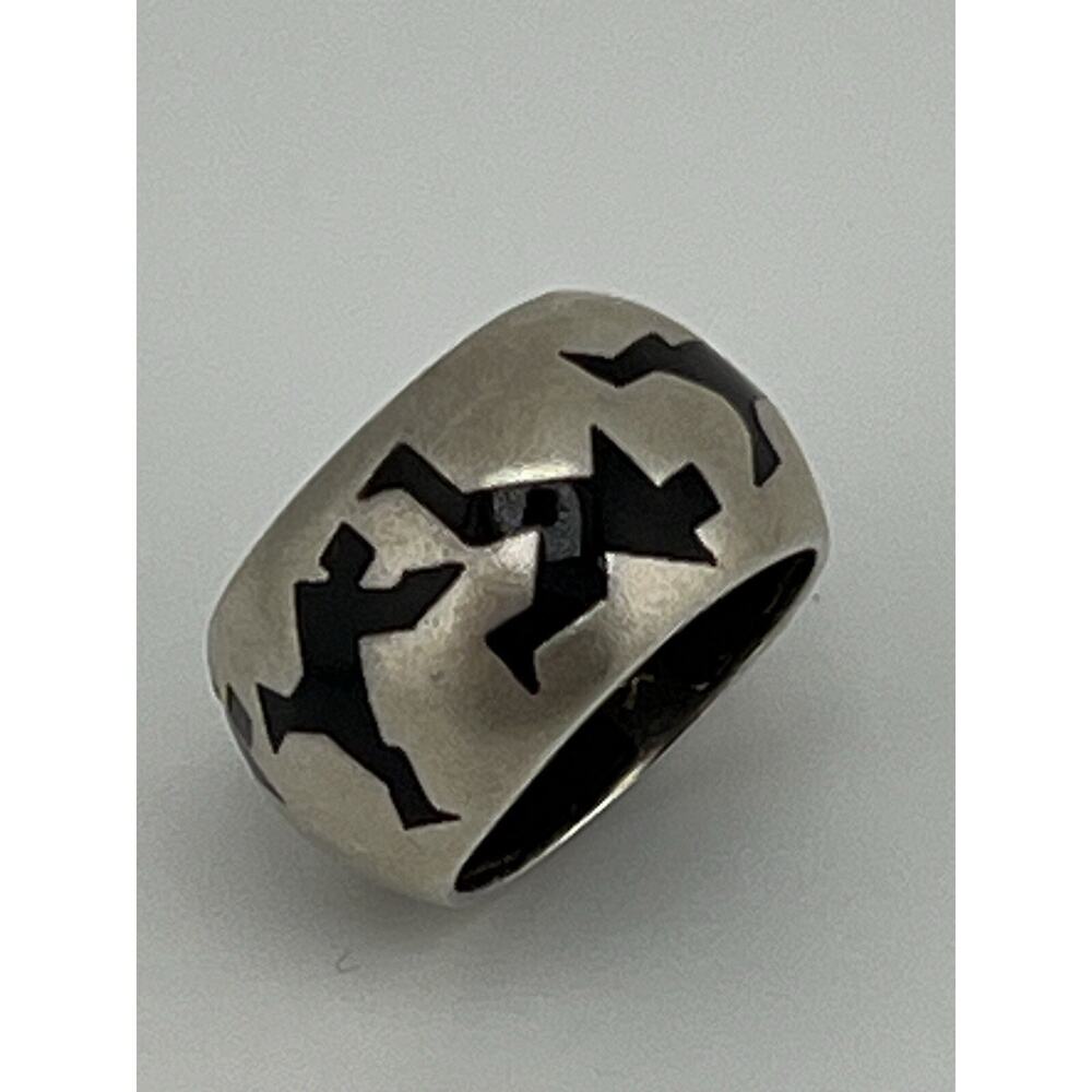 Vintage Sterling Silver 925 Signed MSK Band Ring Size 7
